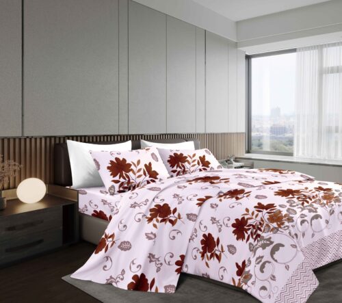 SET DE SÁBANAS 4 PIEZAS ESTAMPADA