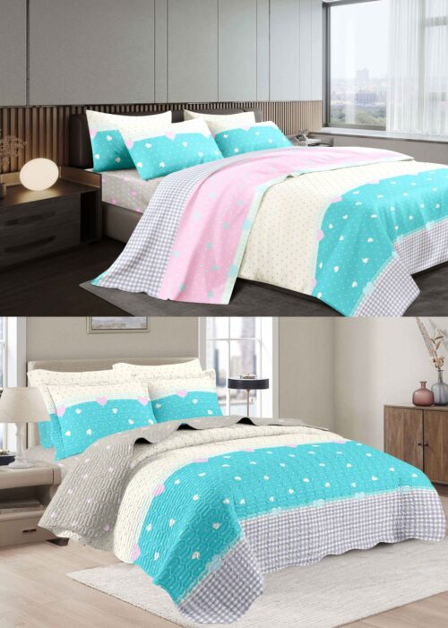 SET EDREDÓN DE VERANO 7 PIEZAS 2 PLAZAS