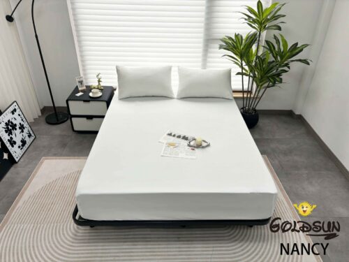 SET DE SÁBANAS 4 PIEZAS COLOR ENTERO BLANCAS