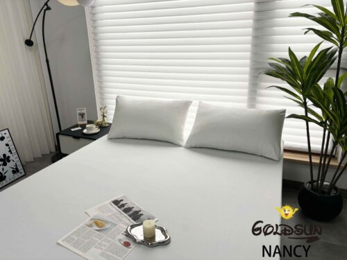 SET DE SÁBANAS 4 PIEZAS COLOR ENTERO BLANCAS