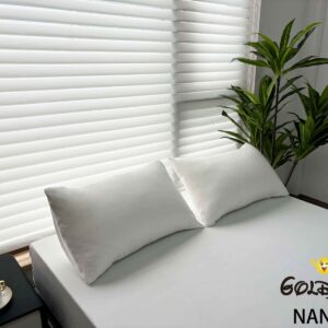 SET DE SÁBANAS 4 PIEZAS COLOR ENTERO BLANCAS