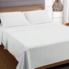 SET DE SÁBANAS 4 PIEZAS COLOR ENTERO BLANCAS