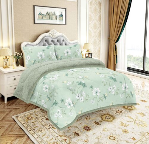 COBERTOR ACOLCHADO P/C 3 PIEZAS 2 PLAZAS ESTAMPADO