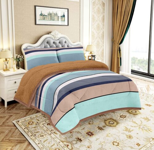 COBERTOR ACOLCHADO P/C 3 PIEZAS 2 PLAZAS ESTAMPADO