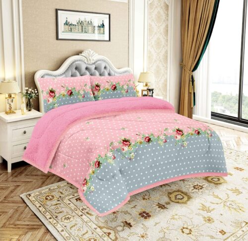 COBERTOR ACOLCHADO P/C 3 PIEZAS 2 PLAZAS ESTAMPADO