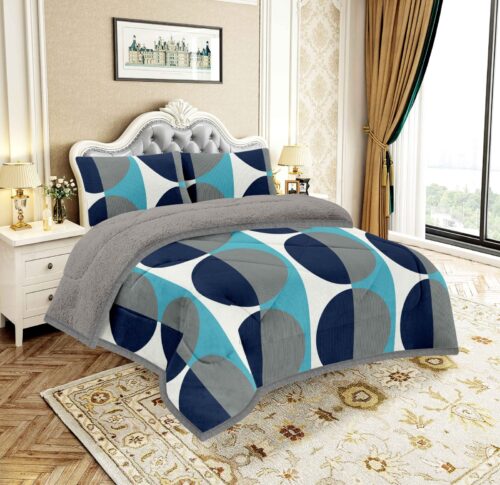 COBERTOR ACOLCHADO P/C 3 PIEZAS 2 PLAZAS ESTAMPADO