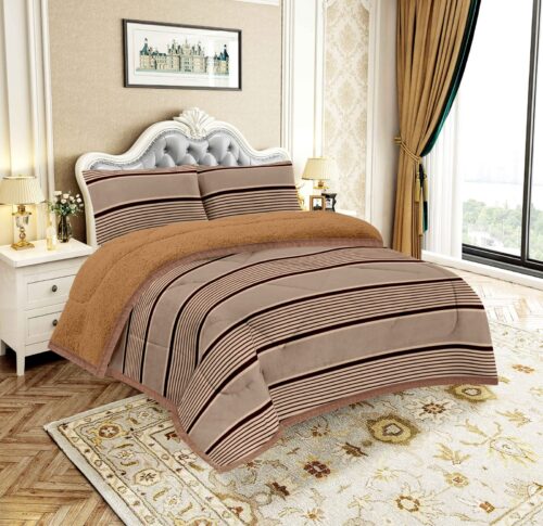 COBERTOR ACOLCHADO P/C 3 PIEZAS 2 PLAZAS ESTAMPADO