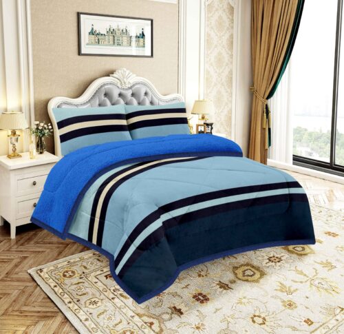 COBERTOR ACOLCHADO P/C 3 PIEZAS 2 PLAZAS ESTAMPADO