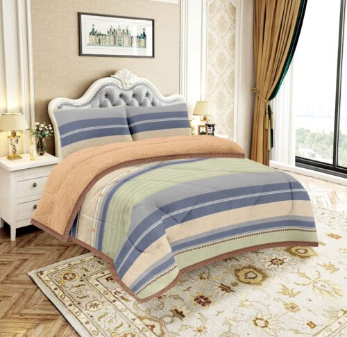 COBERTOR ACOLCHADO P/C 3 PIEZAS 2 PLAZAS ESTAMPADO