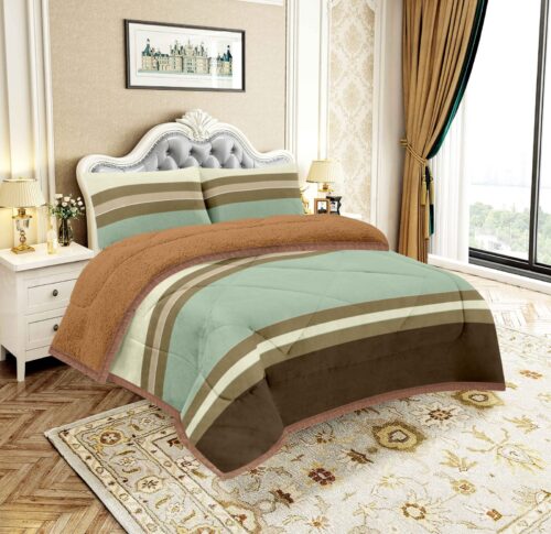 COBERTOR ACOLCHADO P/C 3 PIEZAS 2 PLAZAS ESTAMPADO