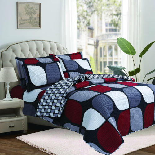 SET DE COBERTOR 7 PIEZAS  QUEEN