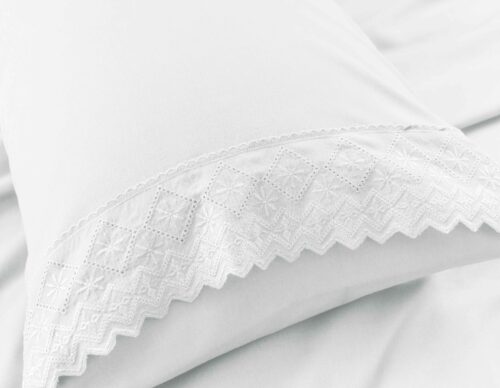 SET DE SÁBANAS 4 PIEZAS CON ESTAMPADO Y BORDADO INGLES PREMIUM